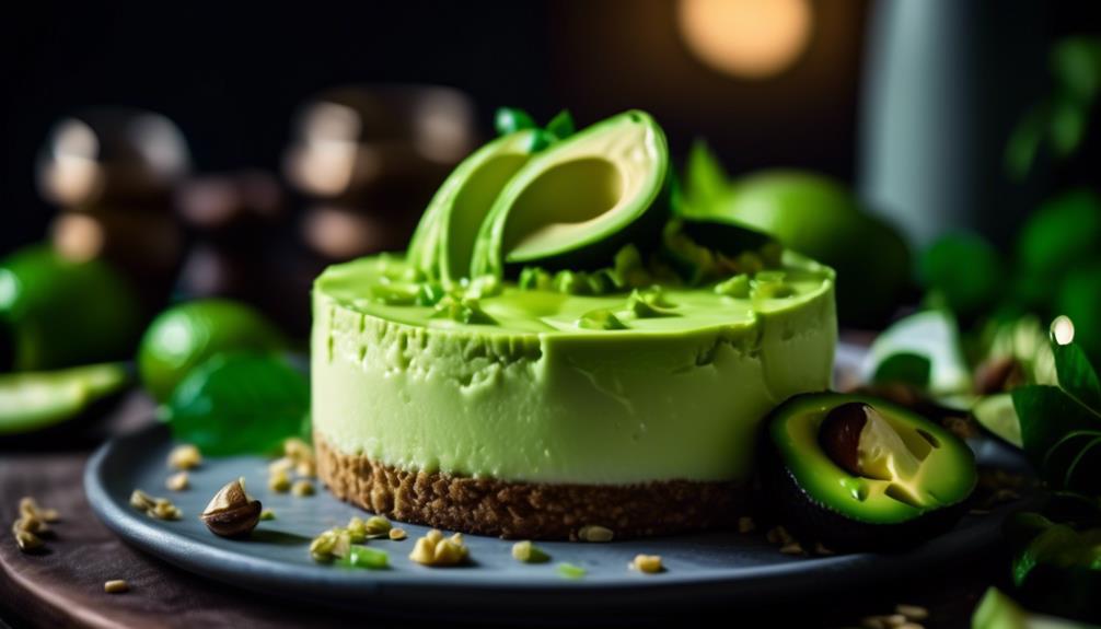 avocado cheesecake with lime