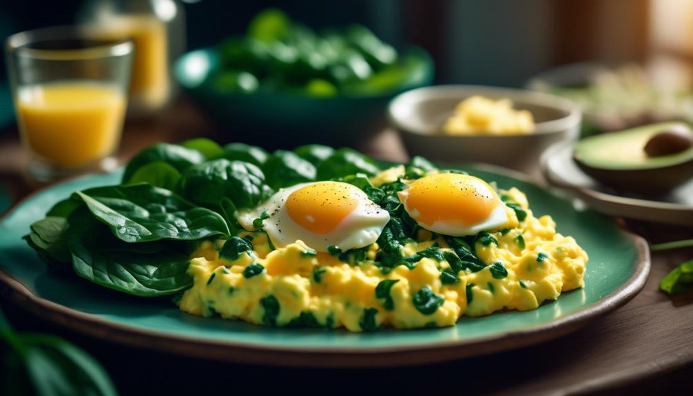 avocado spinach scrambled egg