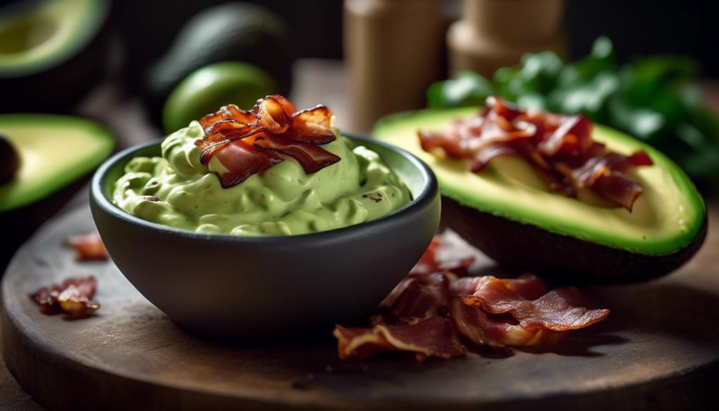 bacon infused avocado salad dressing