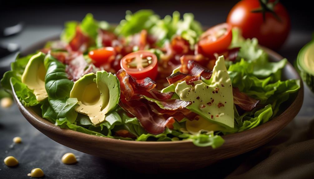 blt salad with avocado dressing