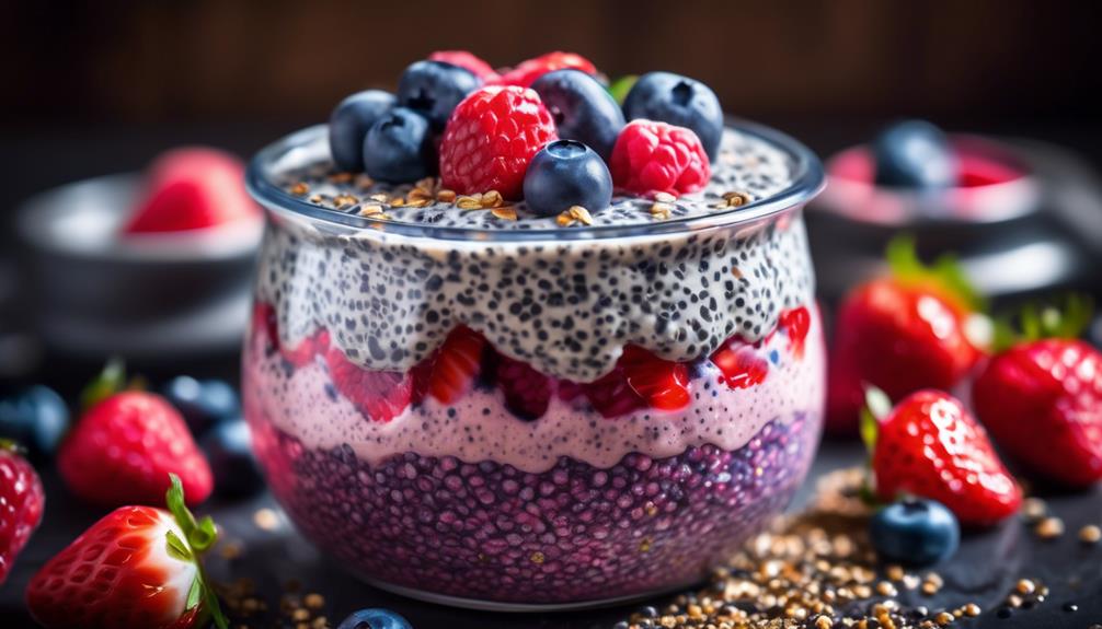 chia pudding with fresh berries