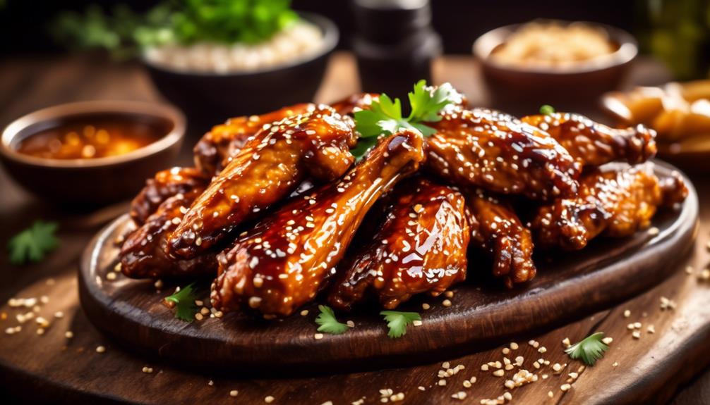 chicken wings with teriyaki sauce