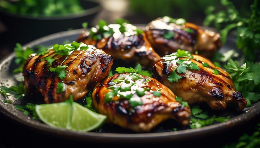 citrus infused grilled chicken thighs