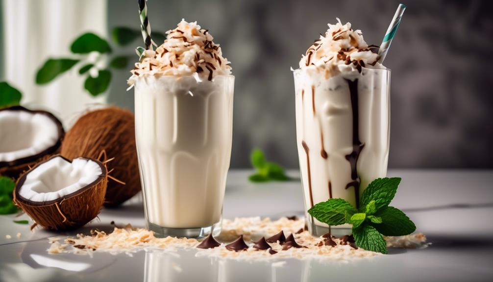 coconut based low carb milkshake