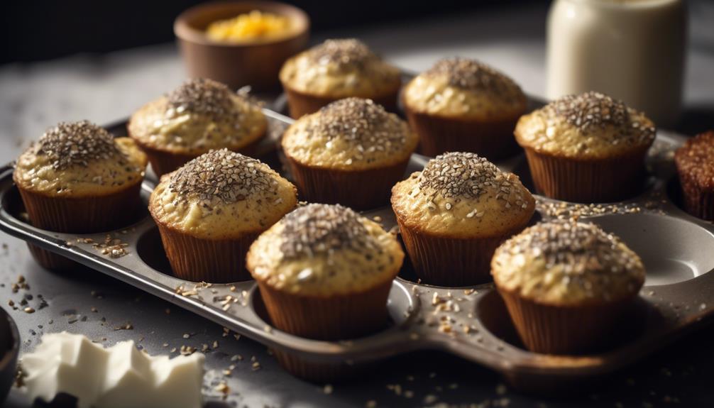 coconut butter and chia seed keto muffins