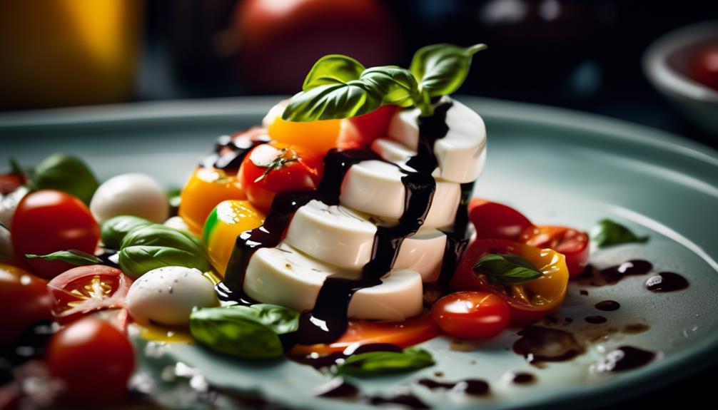 colorful tomato and mozzarella