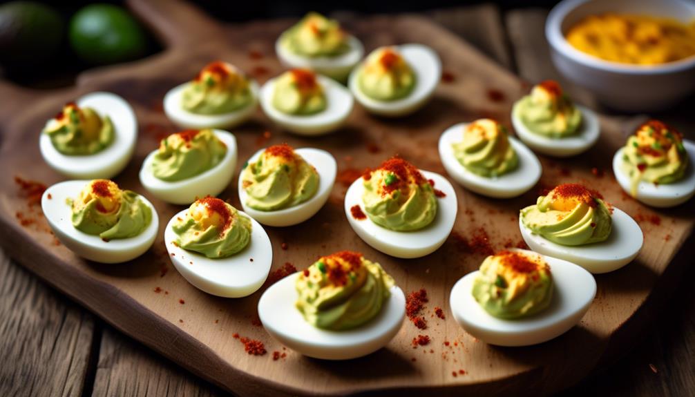 creamy avocado deviled eggs