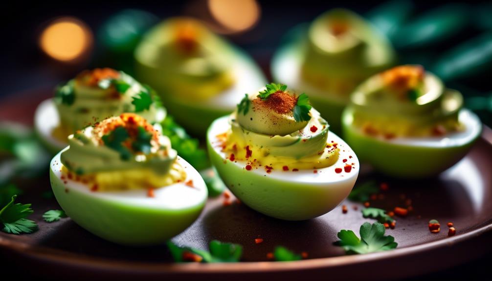 creamy avocado deviled eggs