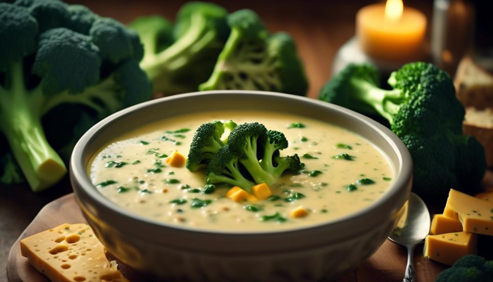 creamy broccoli and cheddar