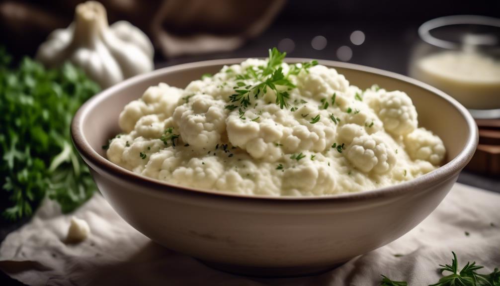 creamy cauliflower with garlic