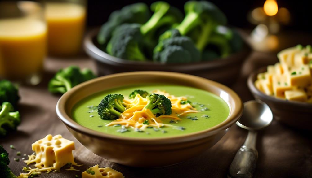 creamy cheesy broccoli soup