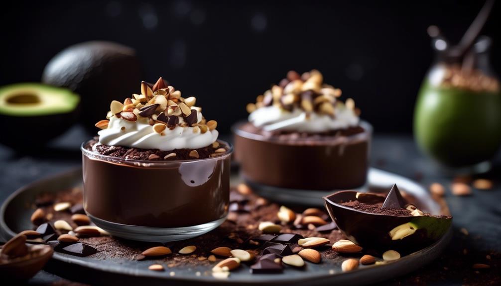 creamy chocolate dessert with avocado