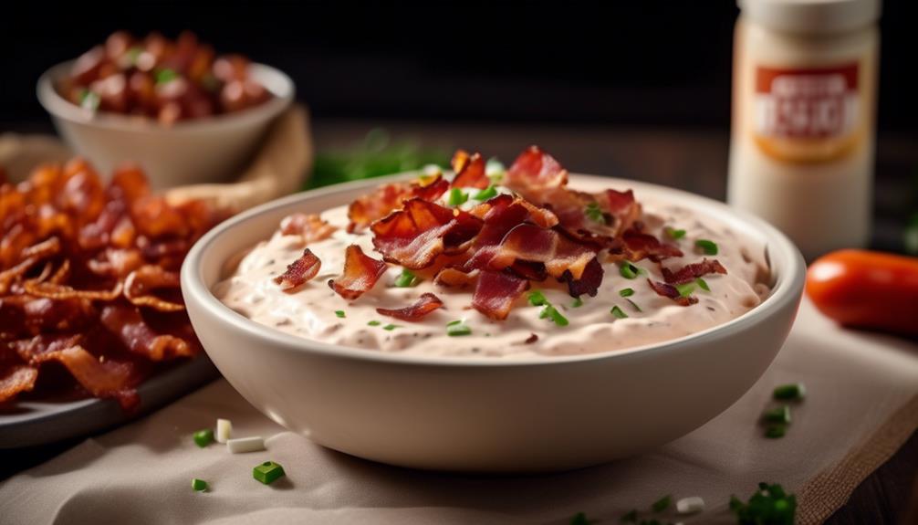 creamy dip with bacon