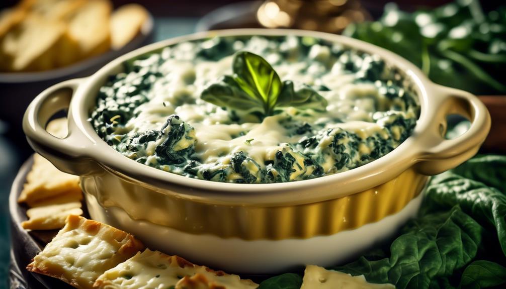 creamy dip with spinach