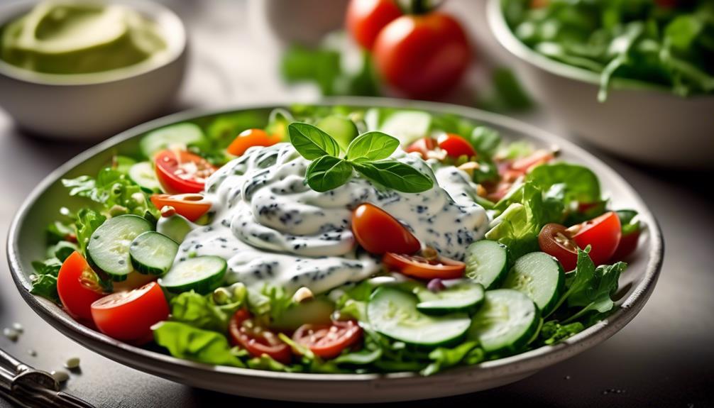 creamy dressing made with greek yogurt