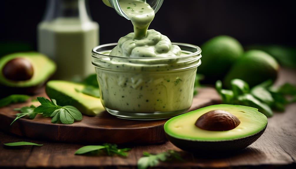 creamy dressing with avocado