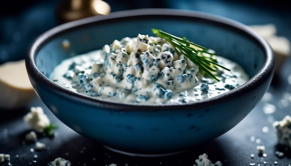 creamy dressing with blue cheese