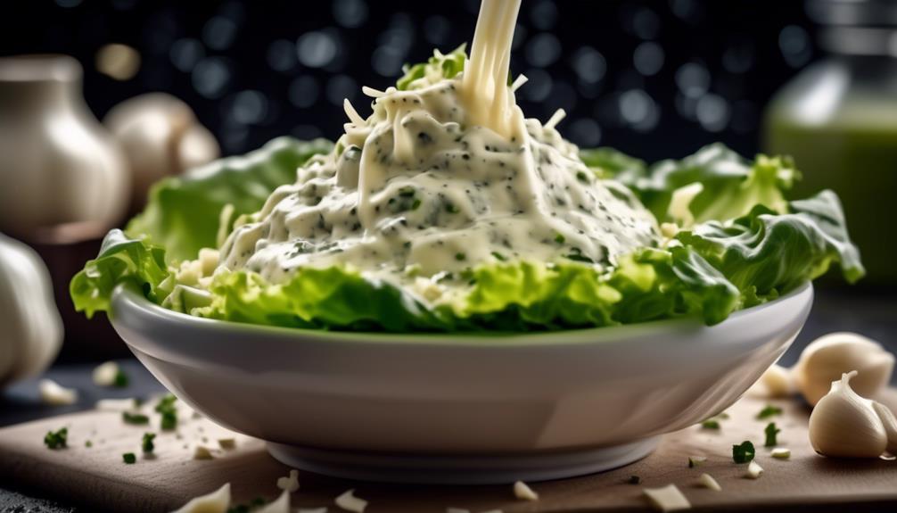 creamy homemade garlic dressing