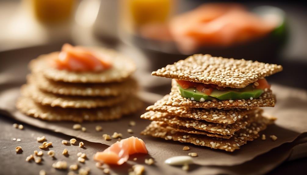 crunchy crackers with sesame