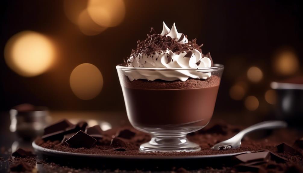 decadent dessert with cocoa