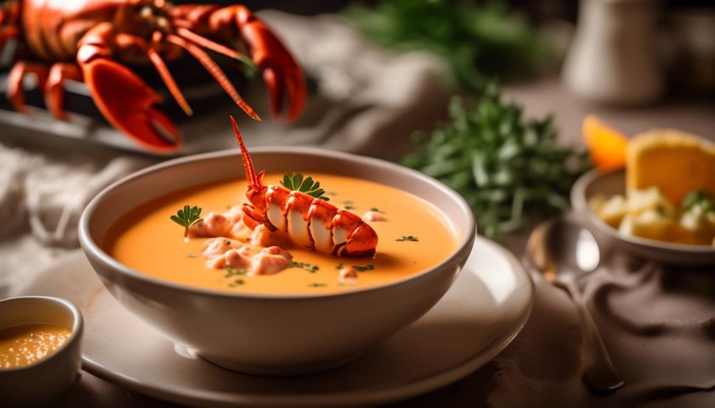 decadent low carb lobster soup