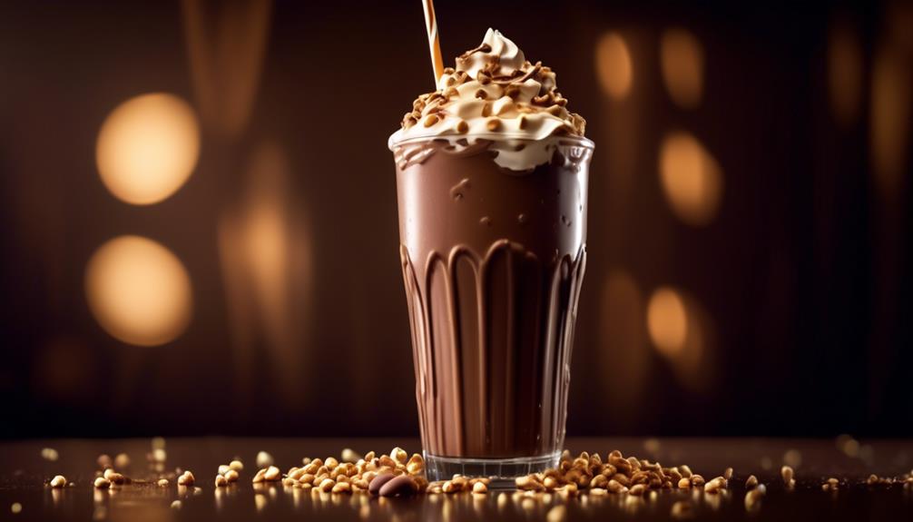 decadent milkshake with chocolate and peanut butter