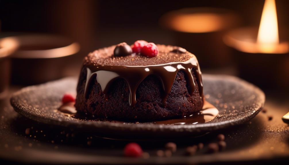 decadent molten chocolate dessert