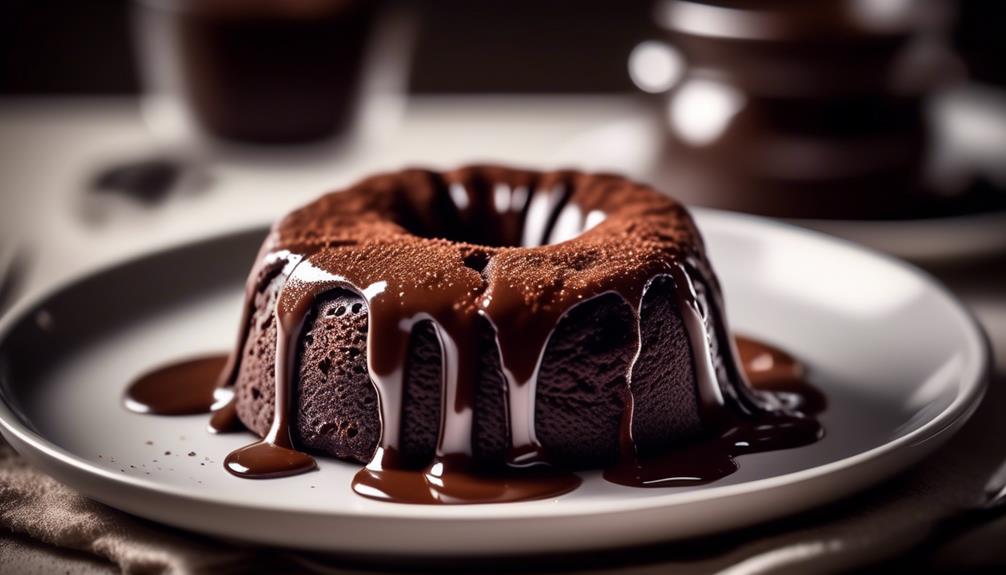 decadent molten chocolate dessert