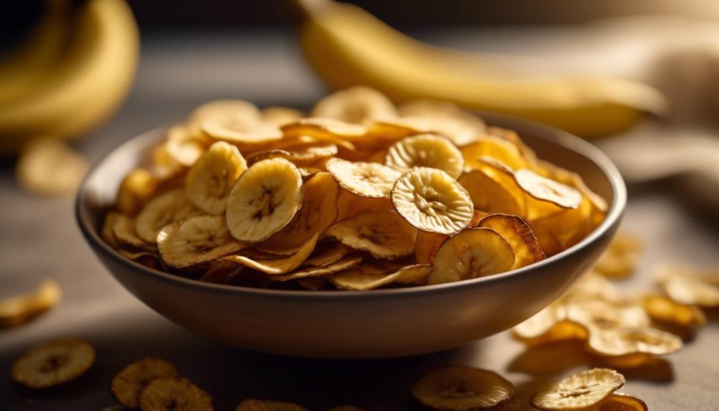 dehydrated slices of bananas