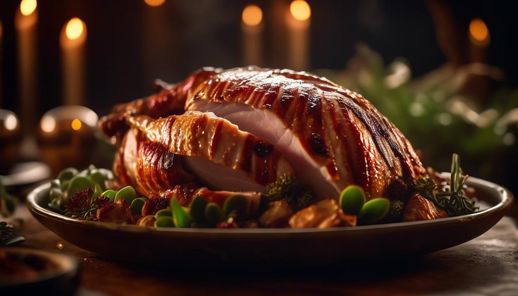 delectable bacon wrapped turkey breast