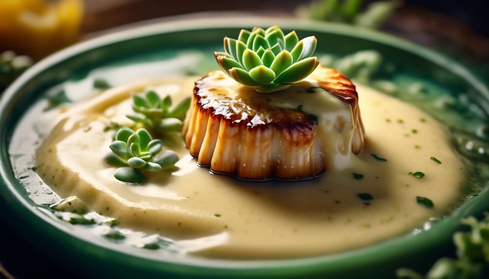 delectable scallops in butter