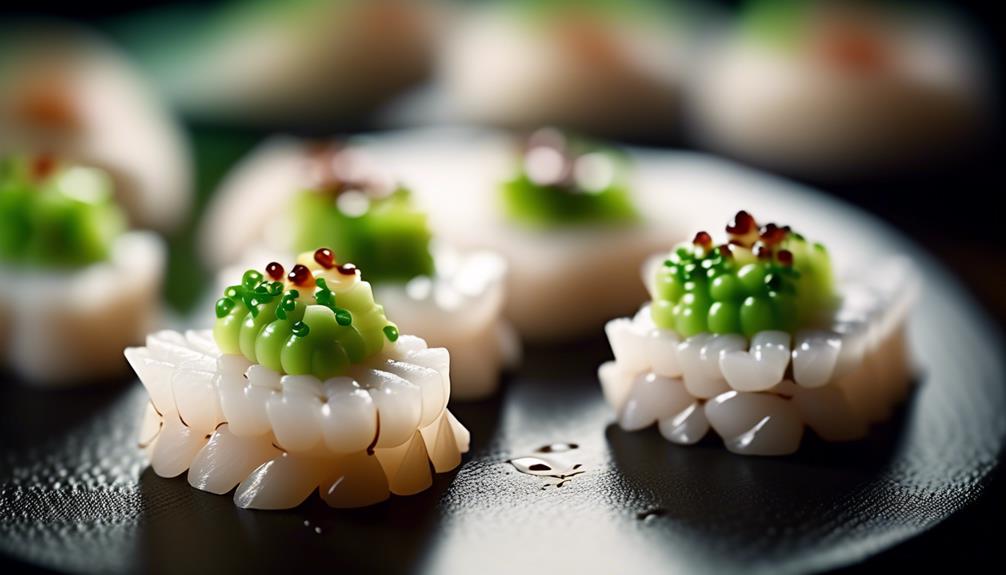 delicate sushi with scallop