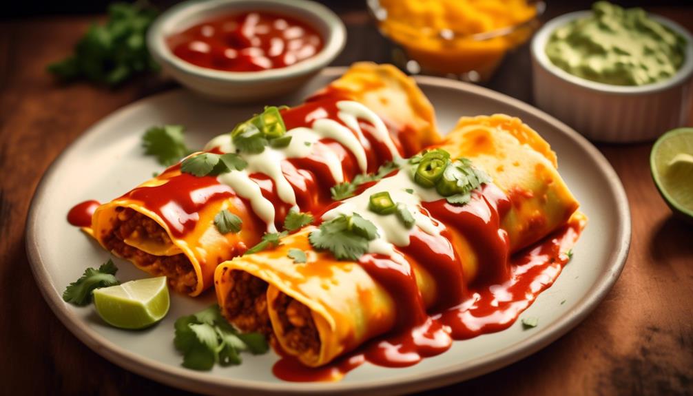 delicious and gooey enchiladas