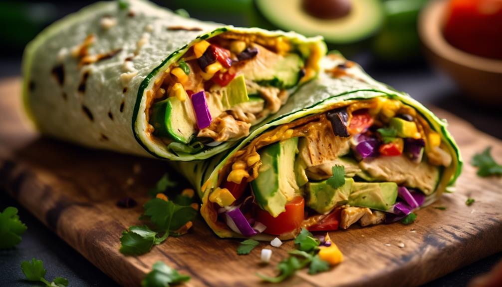 delicious and healthy vegetable wraps