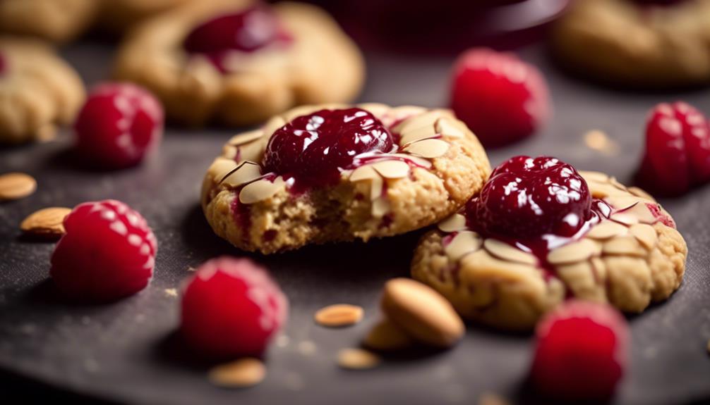 delicious and nutty raspberry thumbprints