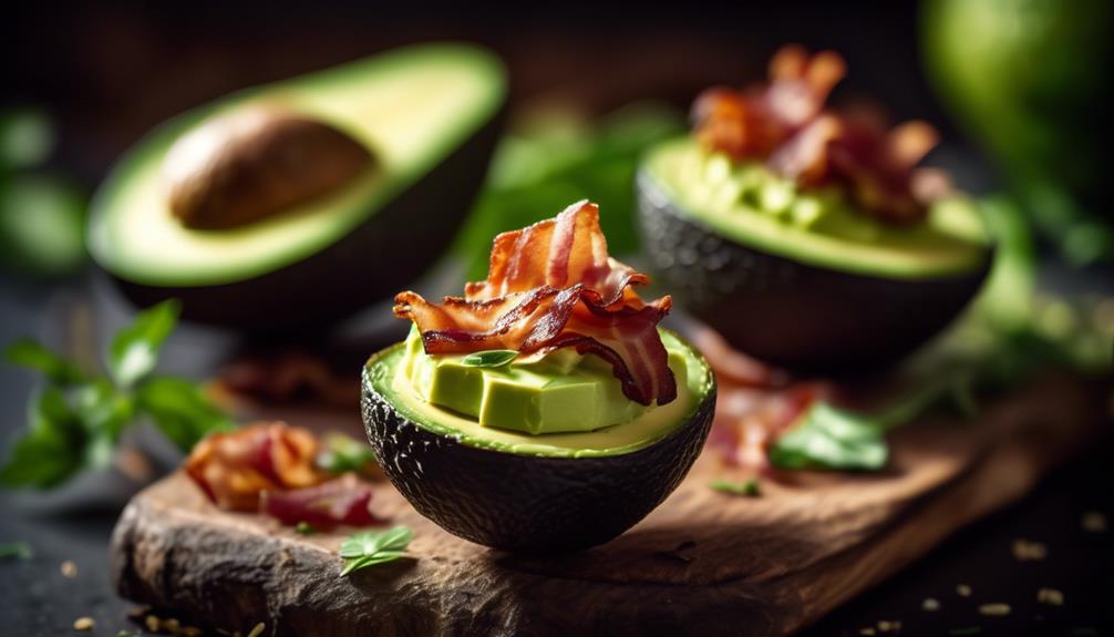 delicious appetizer with avocado