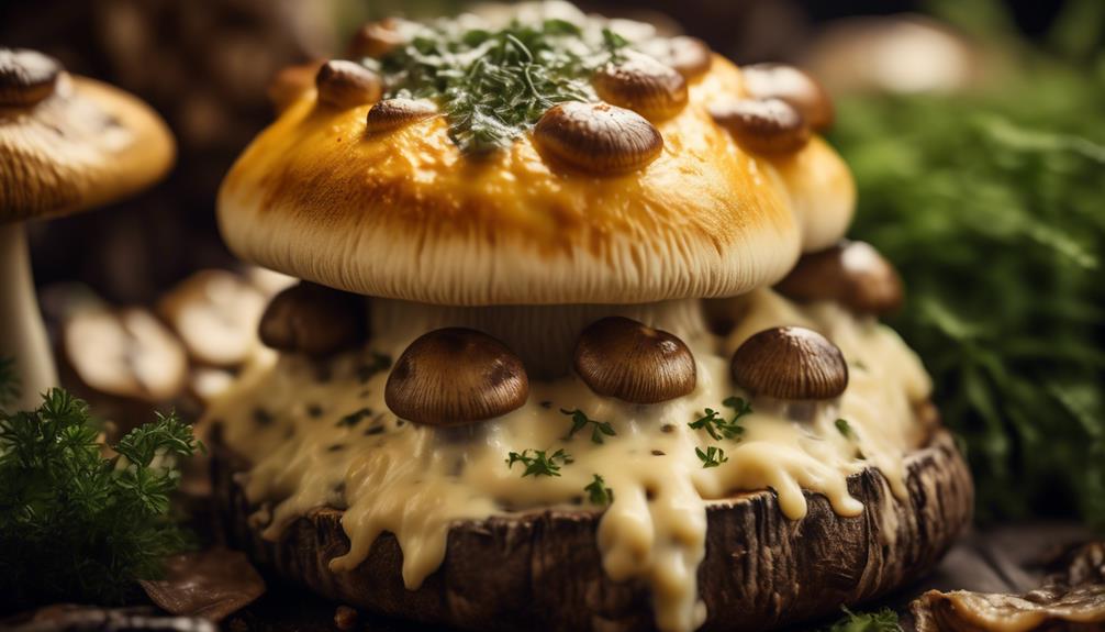 delicious appetizer with mushrooms