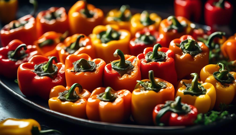 delicious appetizer with peppers