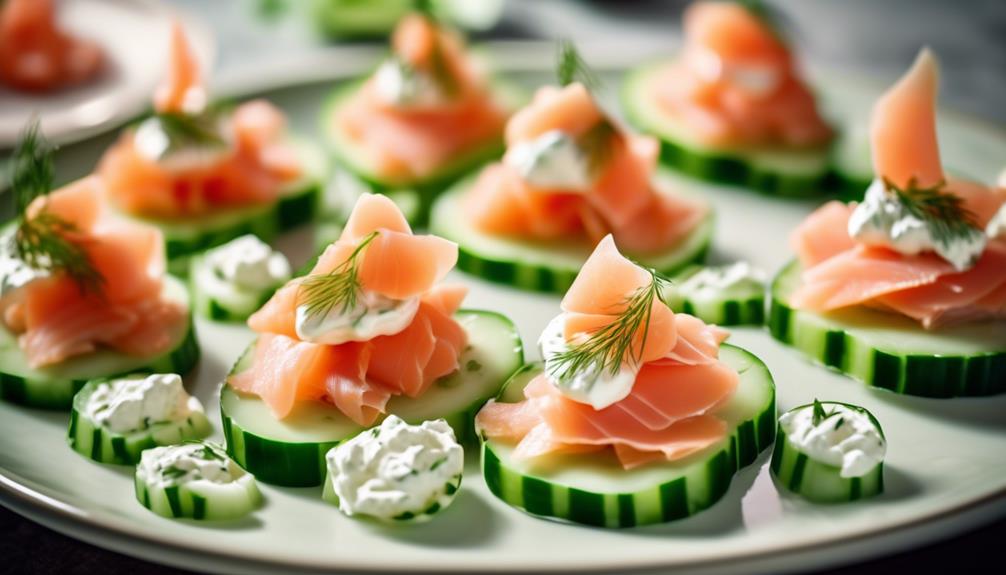 delicious appetizer with salmon