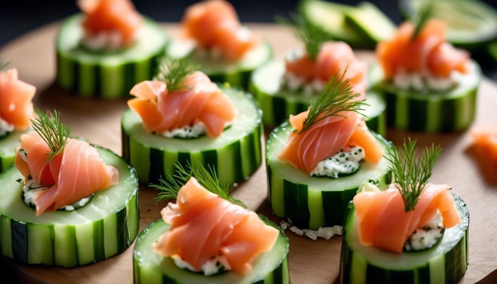 delicious appetizer with salmon