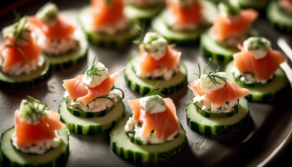 delicious appetizer with salmon