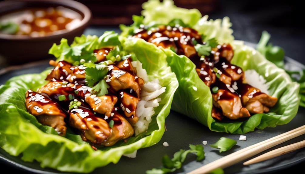 delicious asian inspired lettuce wraps