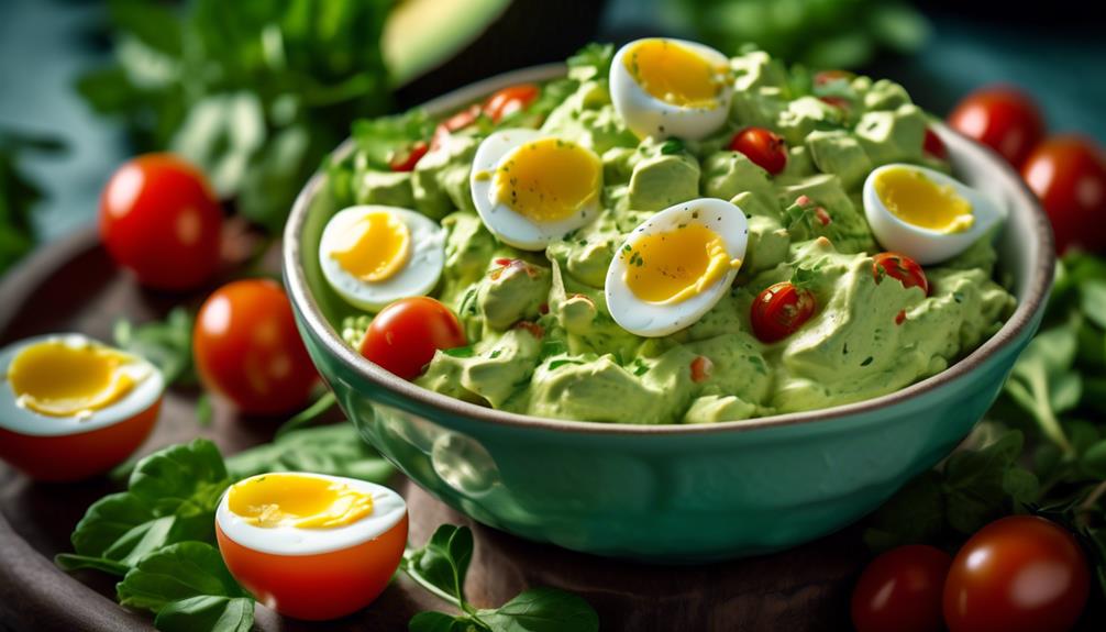 delicious avocado and eggs