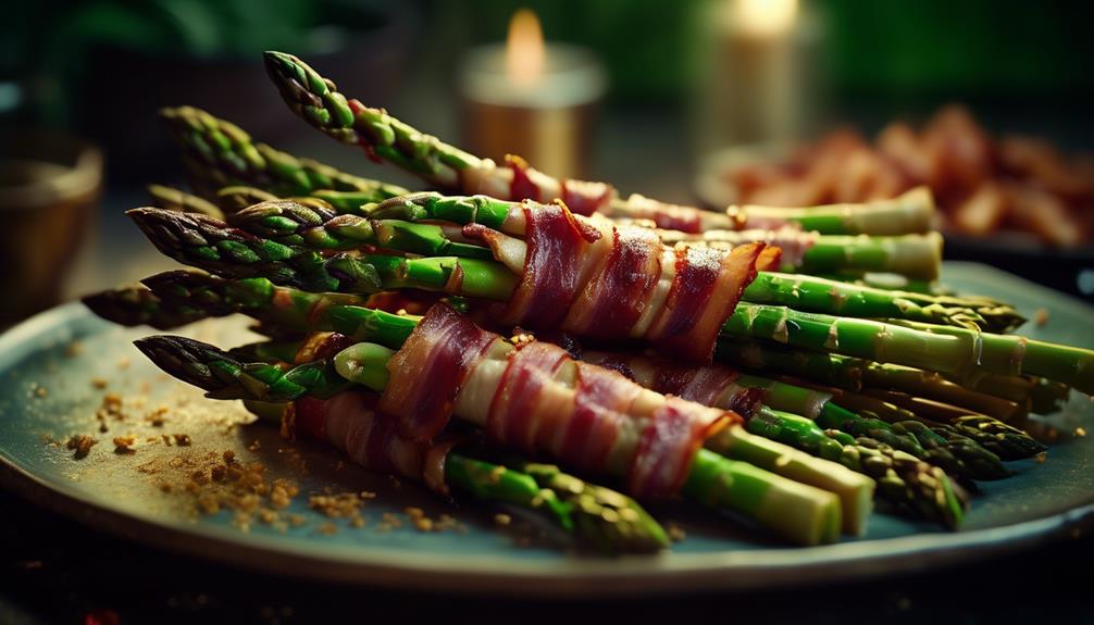 delicious bacon wrapped asparagus