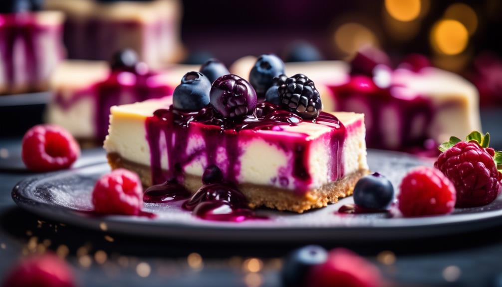 delicious berry cheesecake bars