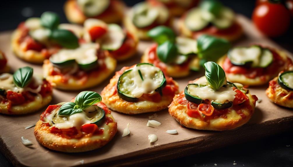 delicious bite sized zucchini pizzas