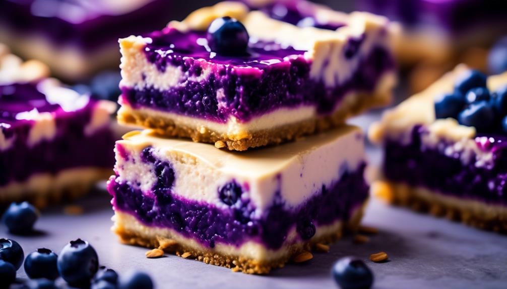 delicious blueberry cheesecake bars