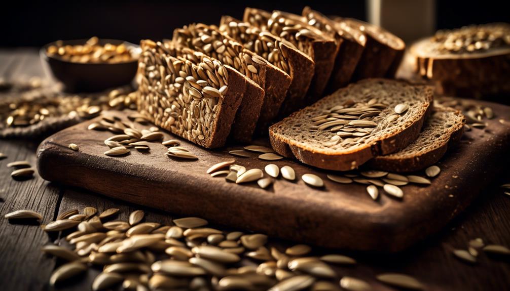 delicious bread with sunflower seeds