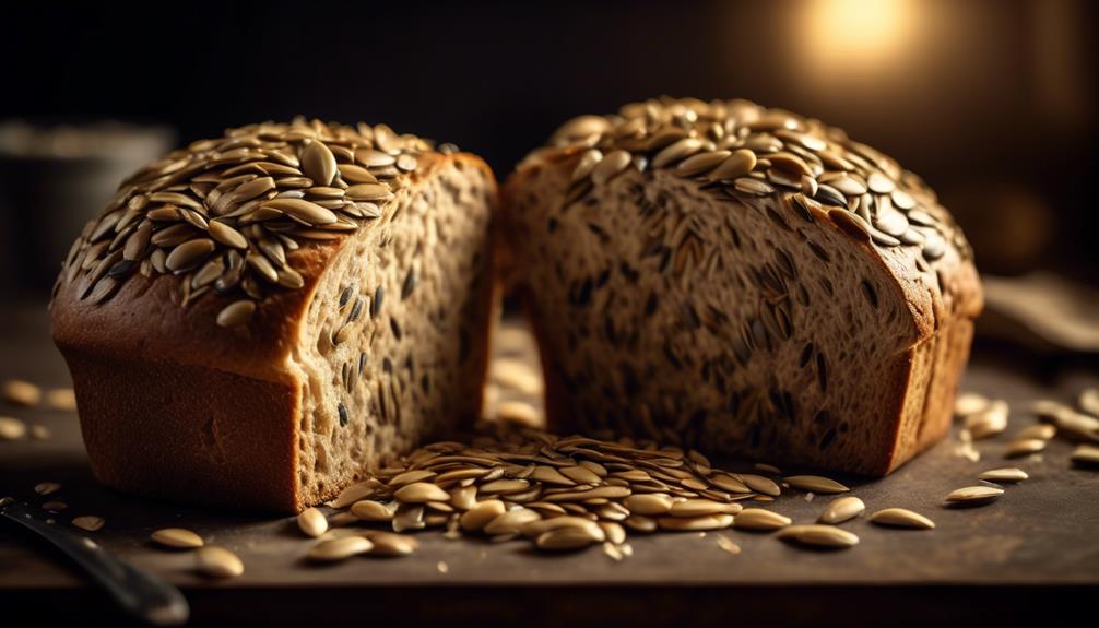 delicious bread with sunflower seeds