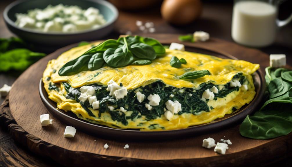 delicious breakfast with greens